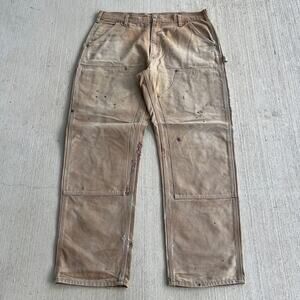 Carhartt B01 BRN brown double knee work wear carpenter pants